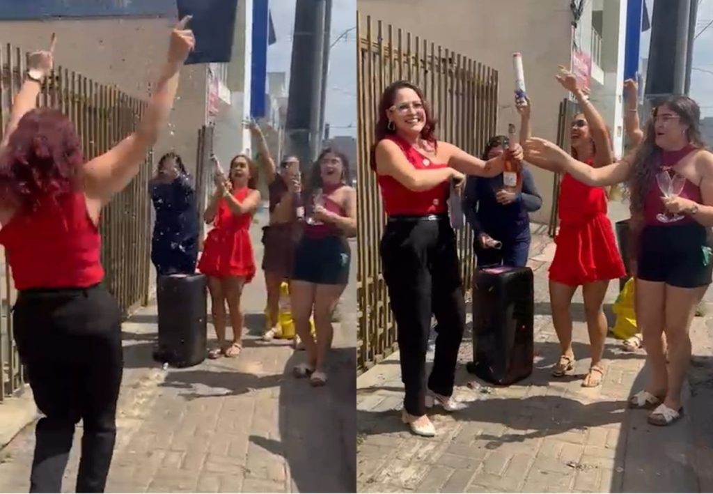 ‘Coragem de recomeçar’, explica enfermeira que comemorou divórcio com espumante na frente de cartório no TO